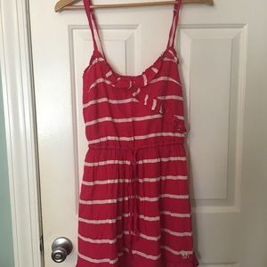Pink and white medium sundress